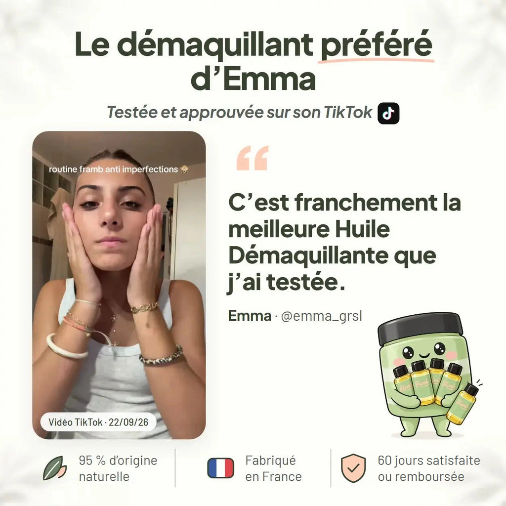 Avis d'Emma sur TikTok : l'huile démaquillante Framb, sa préférée