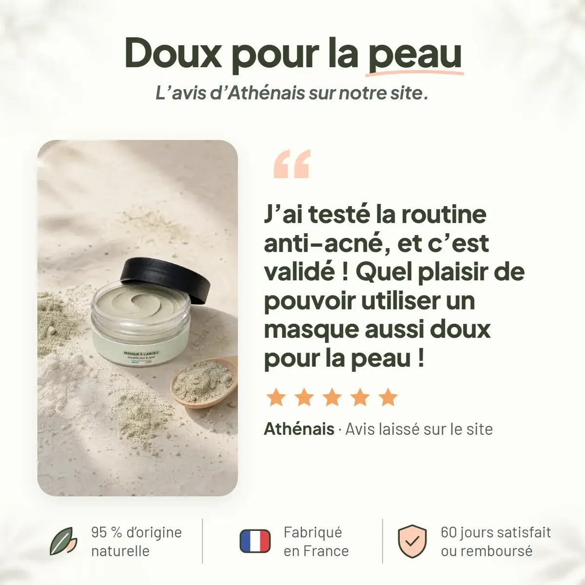 Avis d'Athénais : un masque à l'argile Framb doux pour la peau