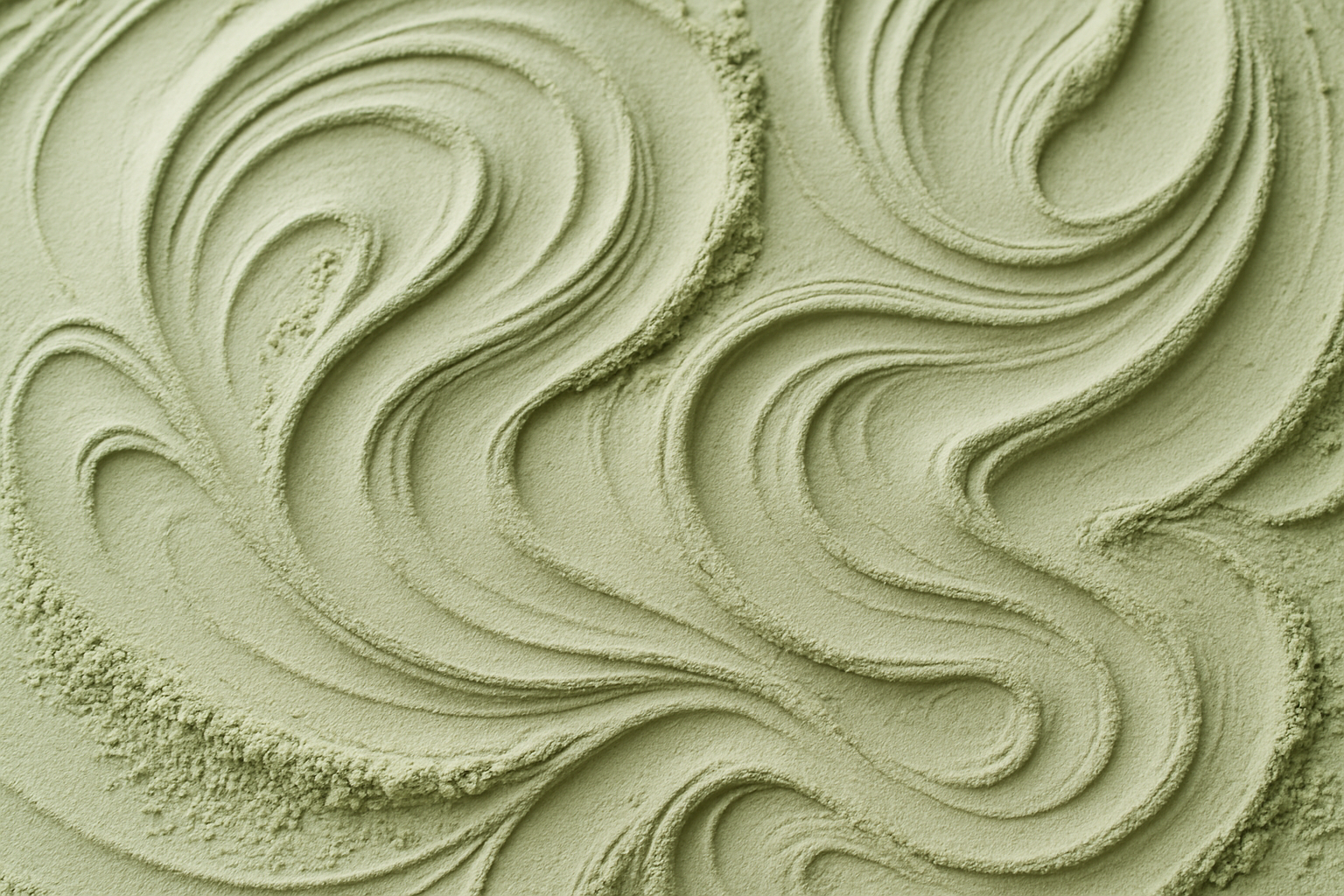 Motifs artistiques d'argile verte sauge