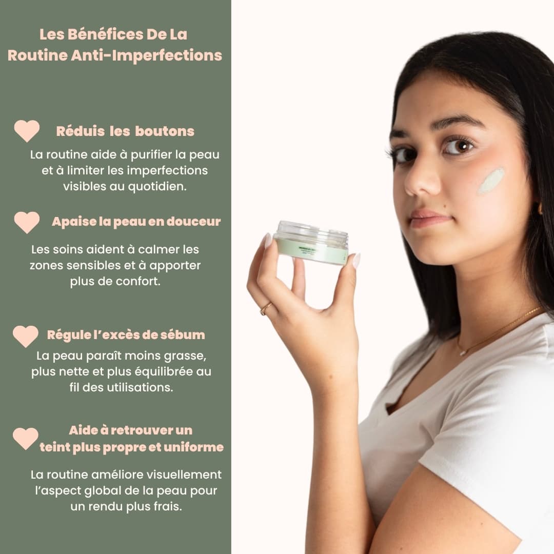 Routine Anti-Imperfections Framb - Vue détaillée des 3 soins naturels